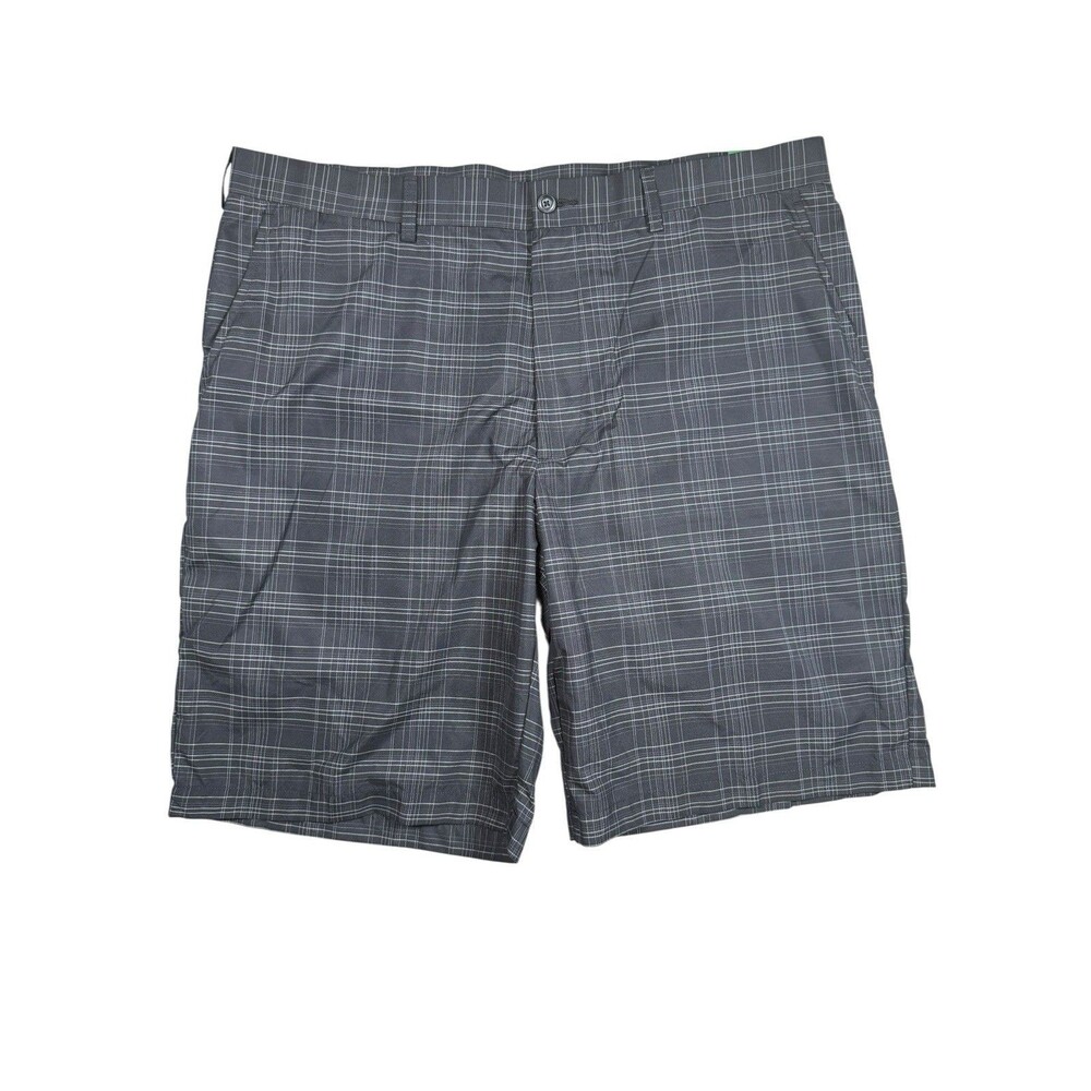 Ben Hogan Performance Golf Shorts Mens 36 Gray Plaid NWT Stretch Casual